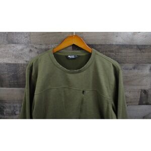 Outdoor Research Sweater Mens XL Green Emersion Fleece Crew Pullover Zip Pocket